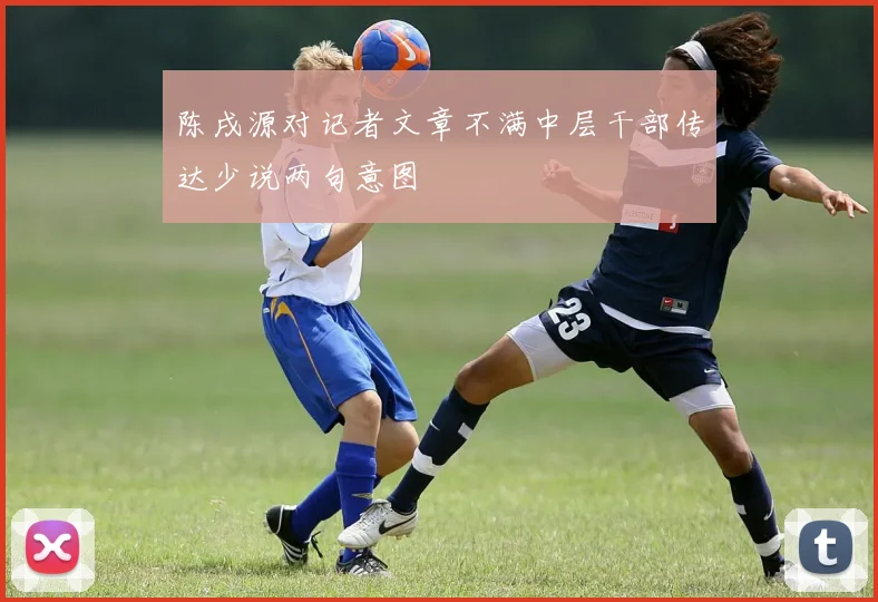 陈戌源对记者文章不满中层干部传达少说两句意图